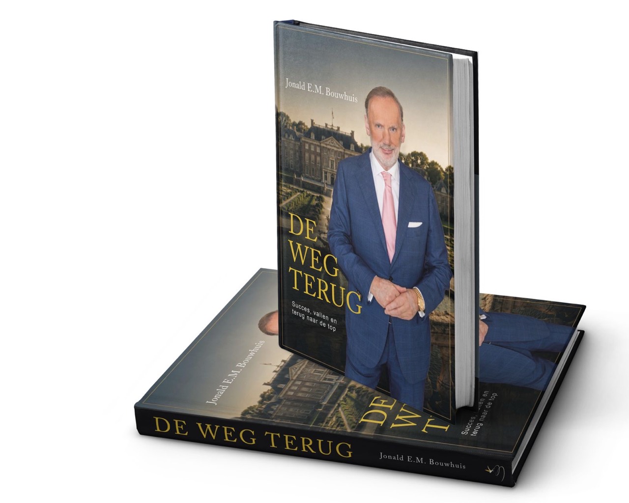 De zwarte omslag van De weg terug van Jonald E.M. Bouwhuis.